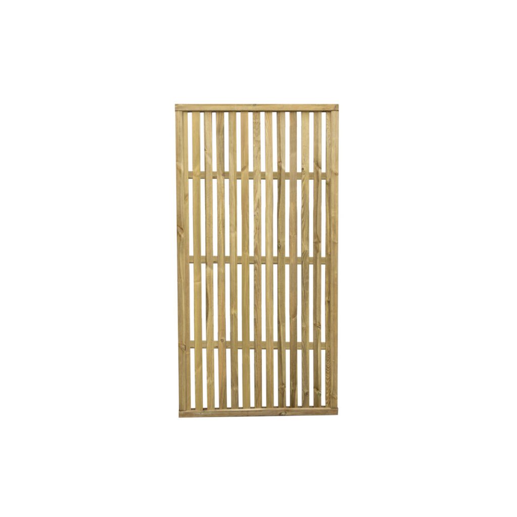 Forest Garden 1.8m x 0.9m Pressure Treated Vertical Slatted Screen – Pack of 3 5013053191958 2